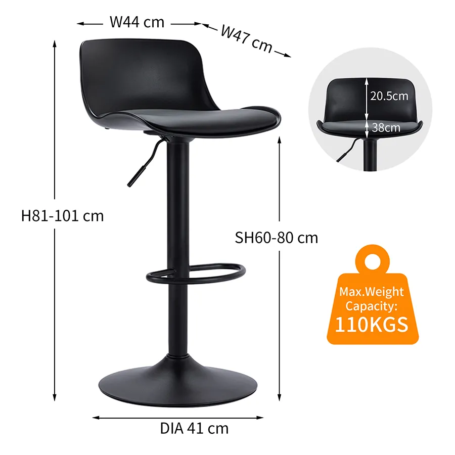 Clio Bar Chair with Cushion