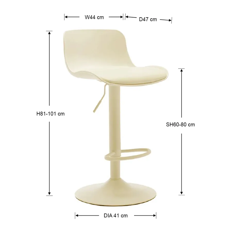 Clio Bar Chair with Cushion