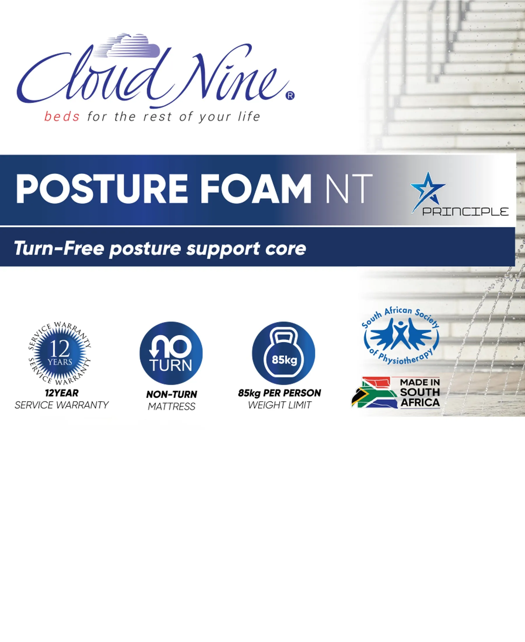 Cloud Nine Posture Foam NT 3/4 Bed