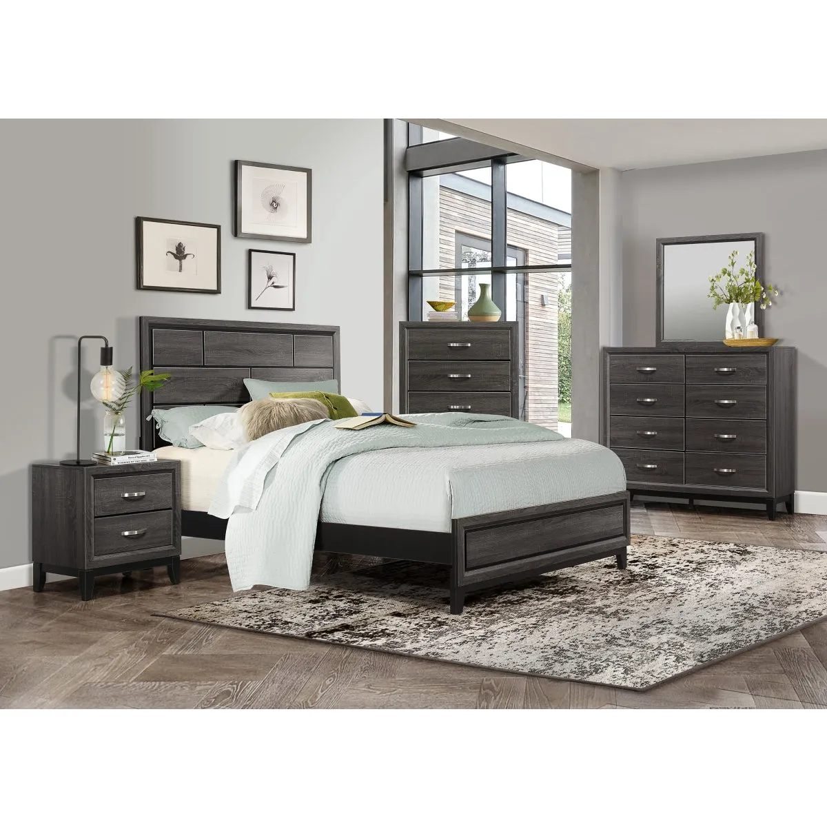 ContempoWood Double (Full) Bed