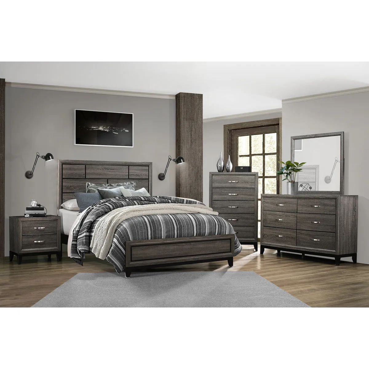 ContempoWood Double (Full) Bed