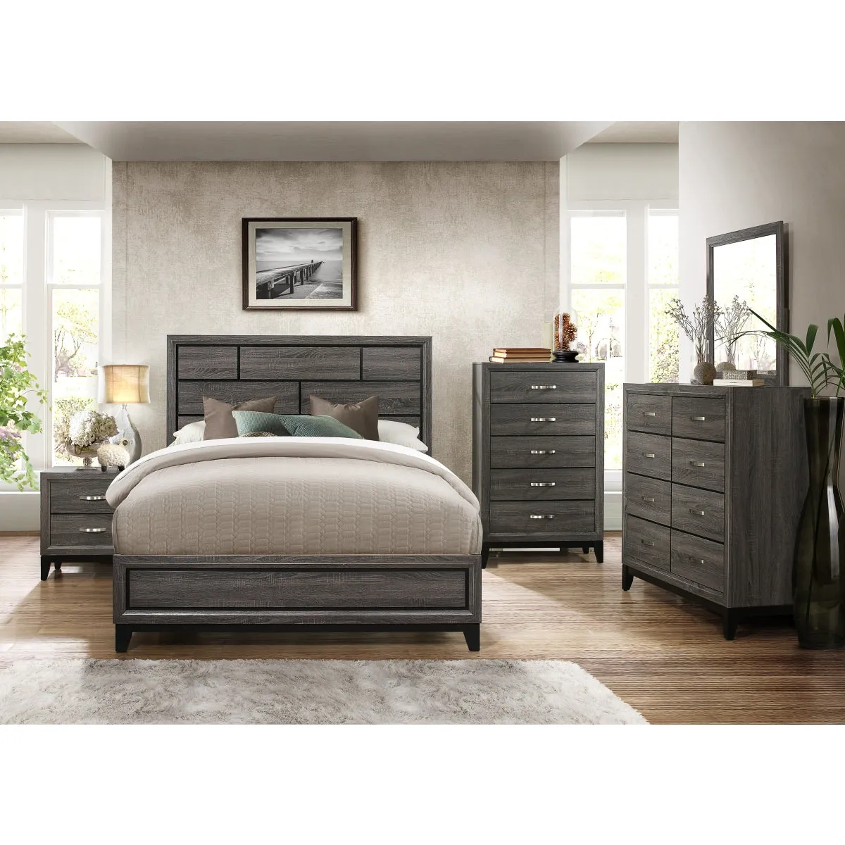 ContempoWood Double (Full) Bed