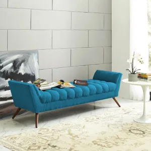 CRUZ INTERNATIONAL - online shopping-be ready ! Dark Sky Blue Velvet 3-Seater Settee for Living Room Decor with Solid Wood Frame