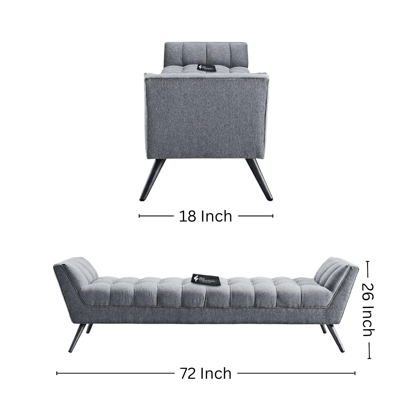 CRUZ INTERNATIONAL - online shopping-be ready ! Dark Sky Blue Velvet 3-Seater Settee for Living Room Decor with Solid Wood Frame