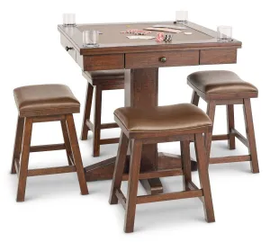 Cumberland 5PC Square Game Table Set