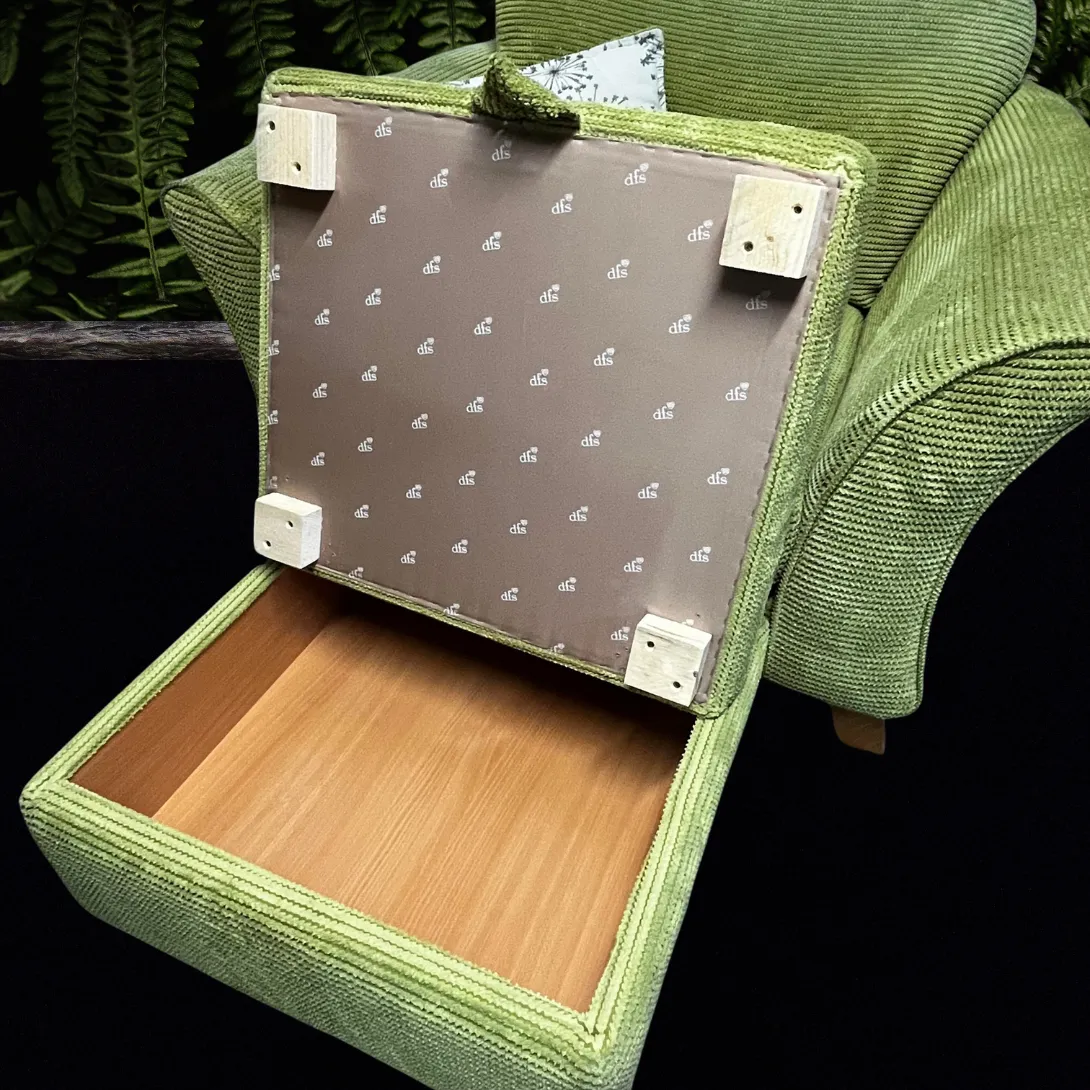 DFS Armchair and Storage Stool - Marley - Lime