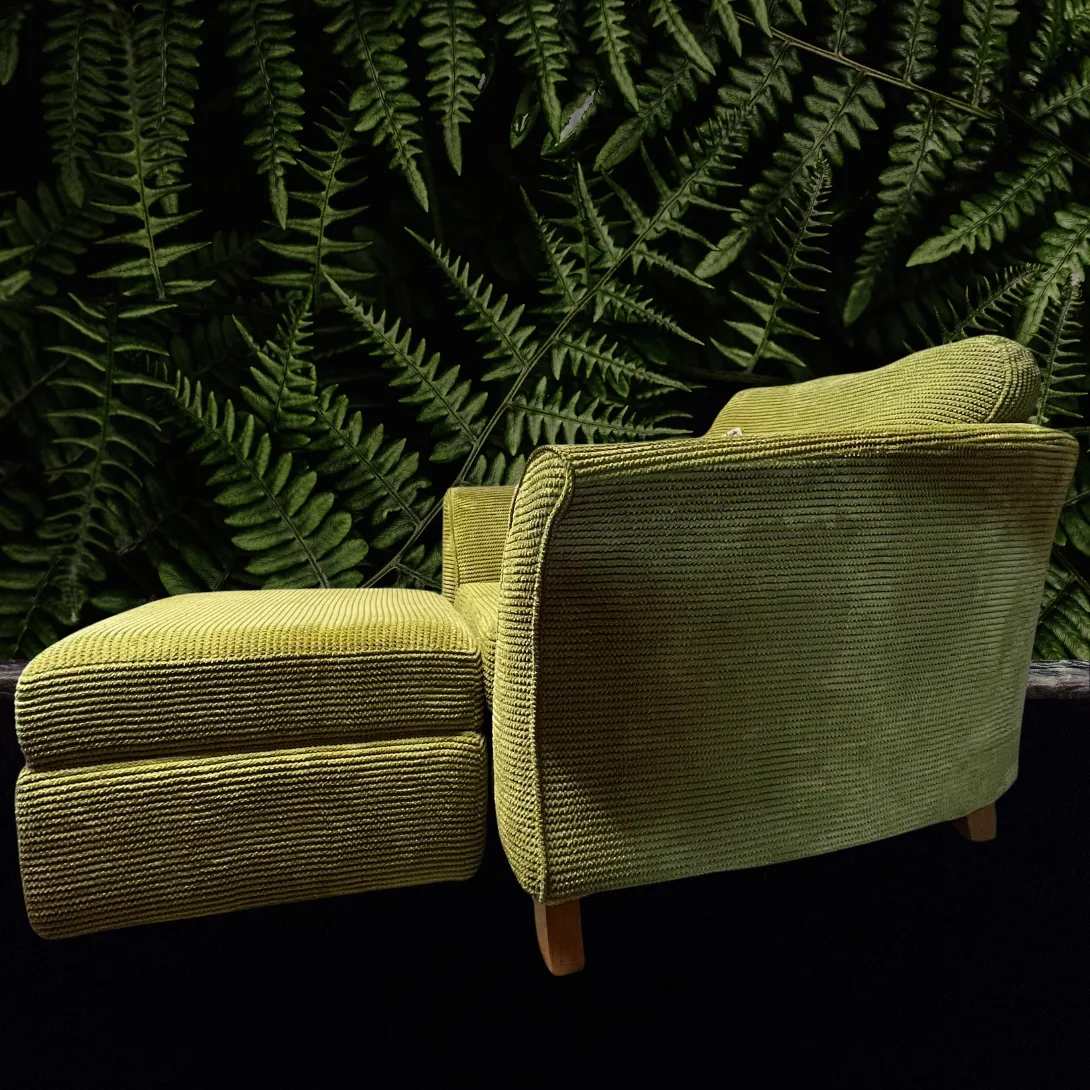 DFS Armchair and Storage Stool - Marley - Lime