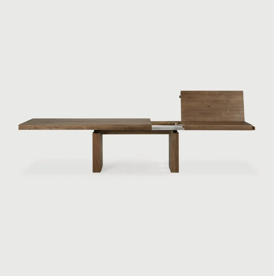 Double Extendable Dining Table Teak