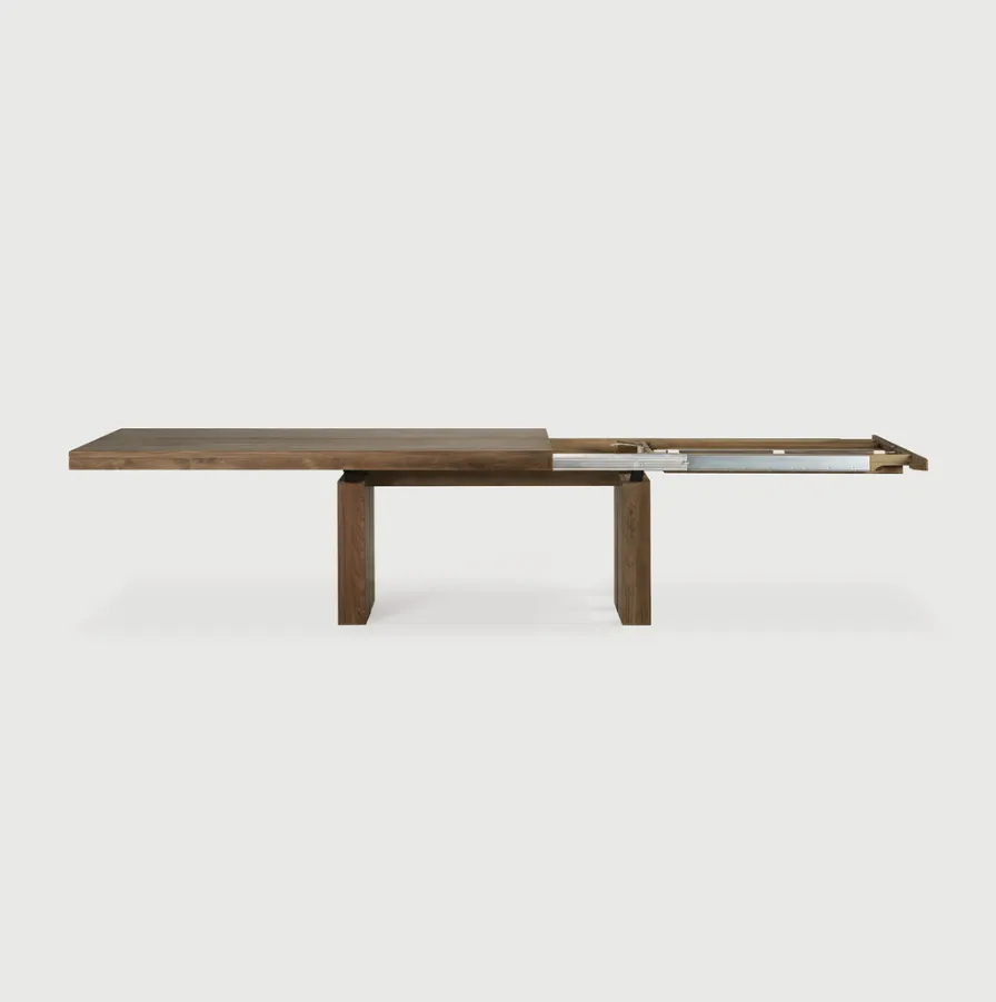 Double Extendable Dining Table Teak