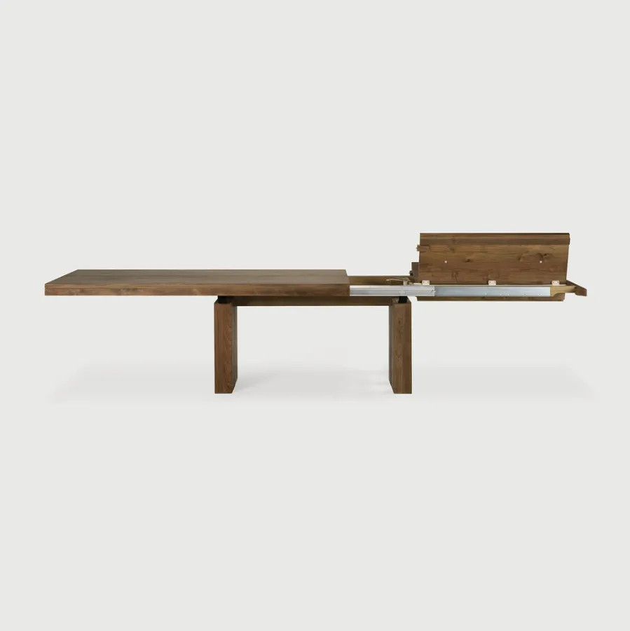 Double Extendable Dining Table Teak