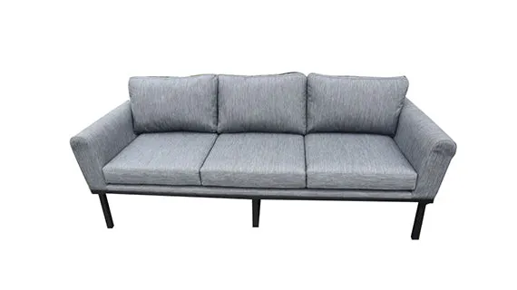 Duoyes Outdoor Padded Sofa, Padded Tri-Seat or Armchair Sofa in Aluminum Frame with Cushions