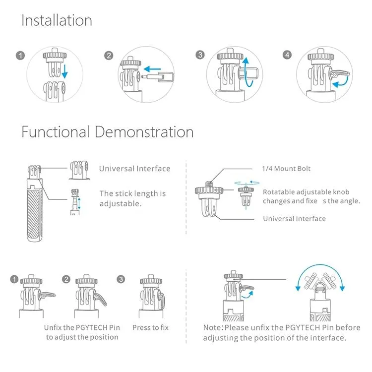 Extendable Selfie Stick for Dji Action Camera