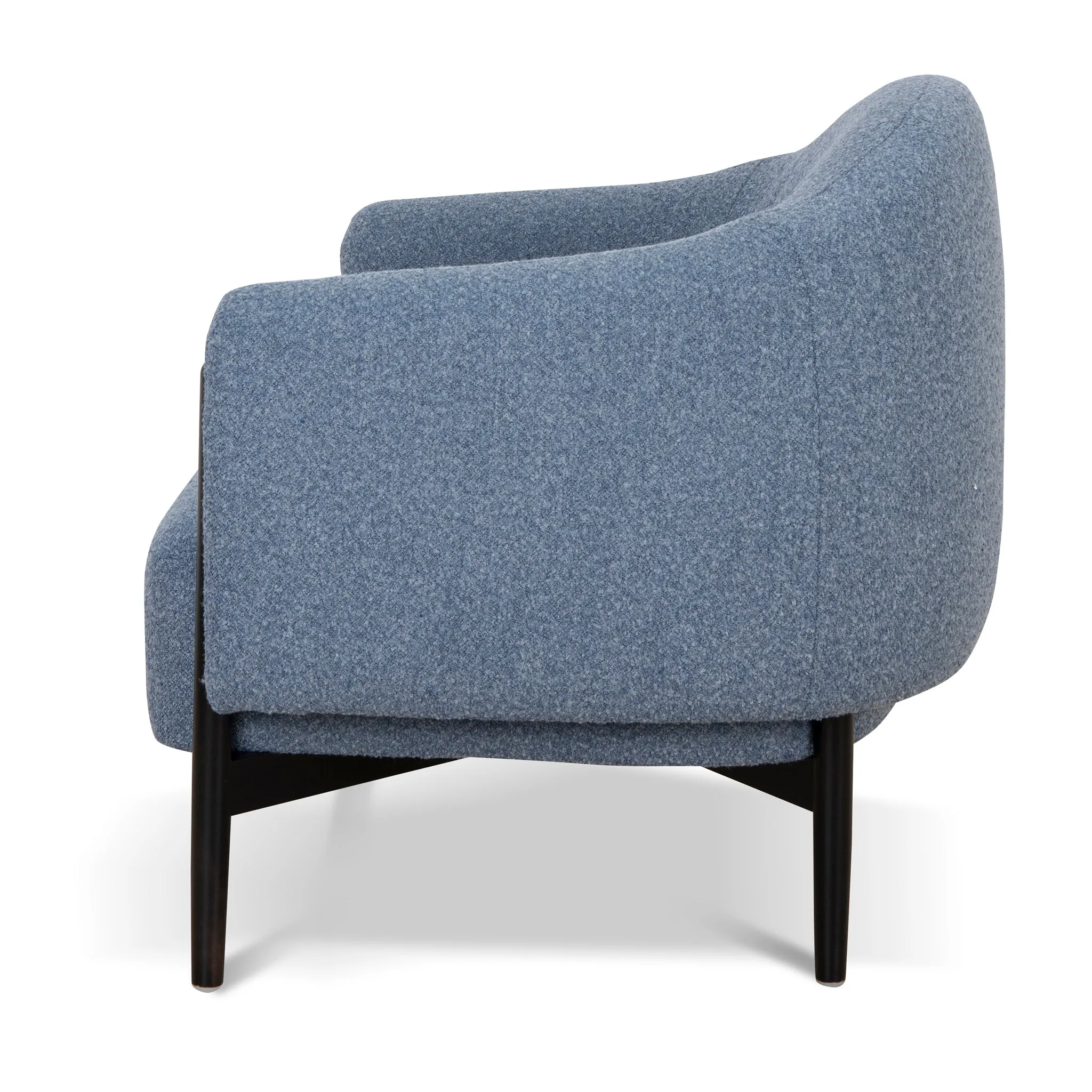 Farina Fabric Armchair - Dark Grey Blue