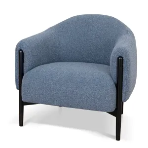 Farina Fabric Armchair - Dark Grey Blue