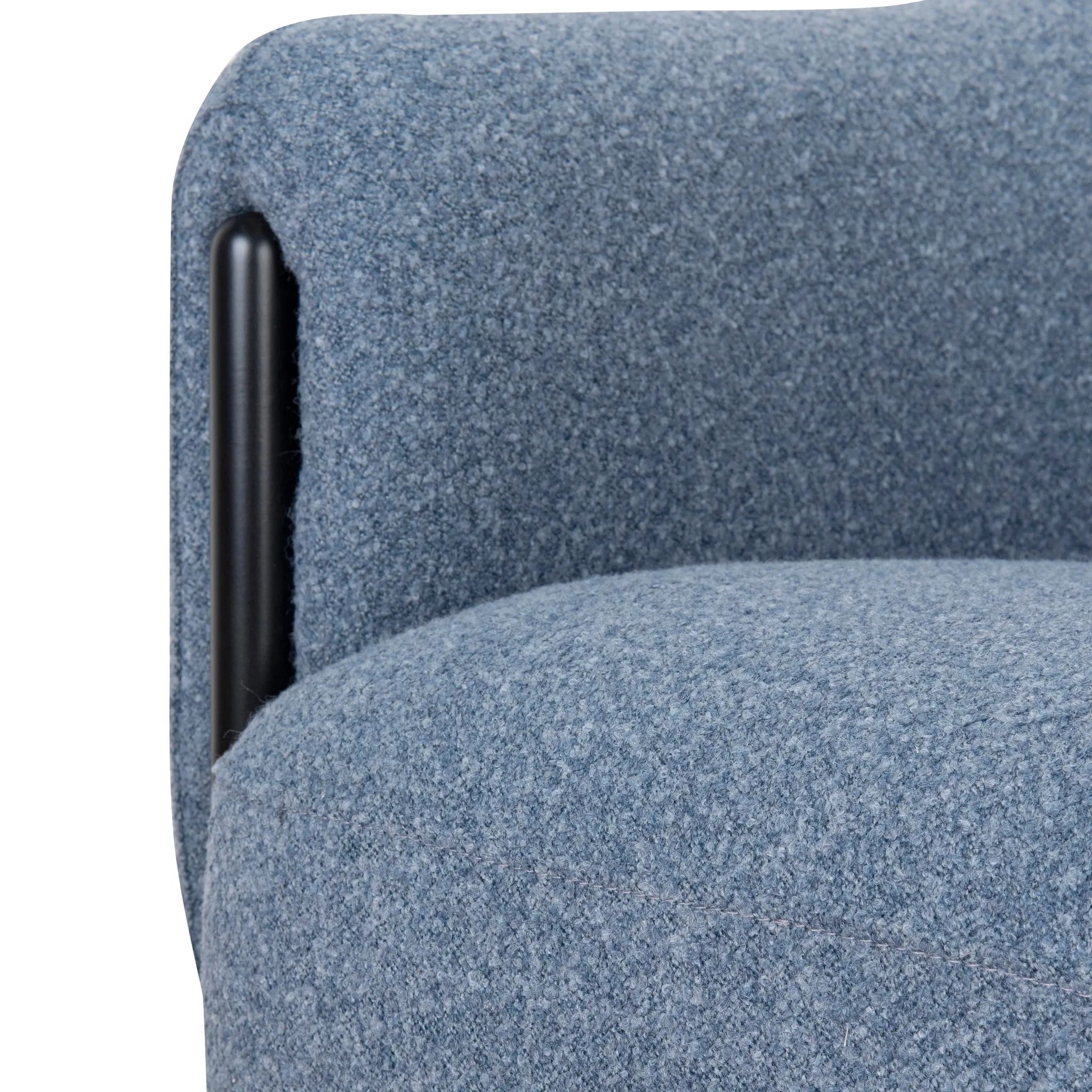 Farina Fabric Armchair - Dark Grey Blue