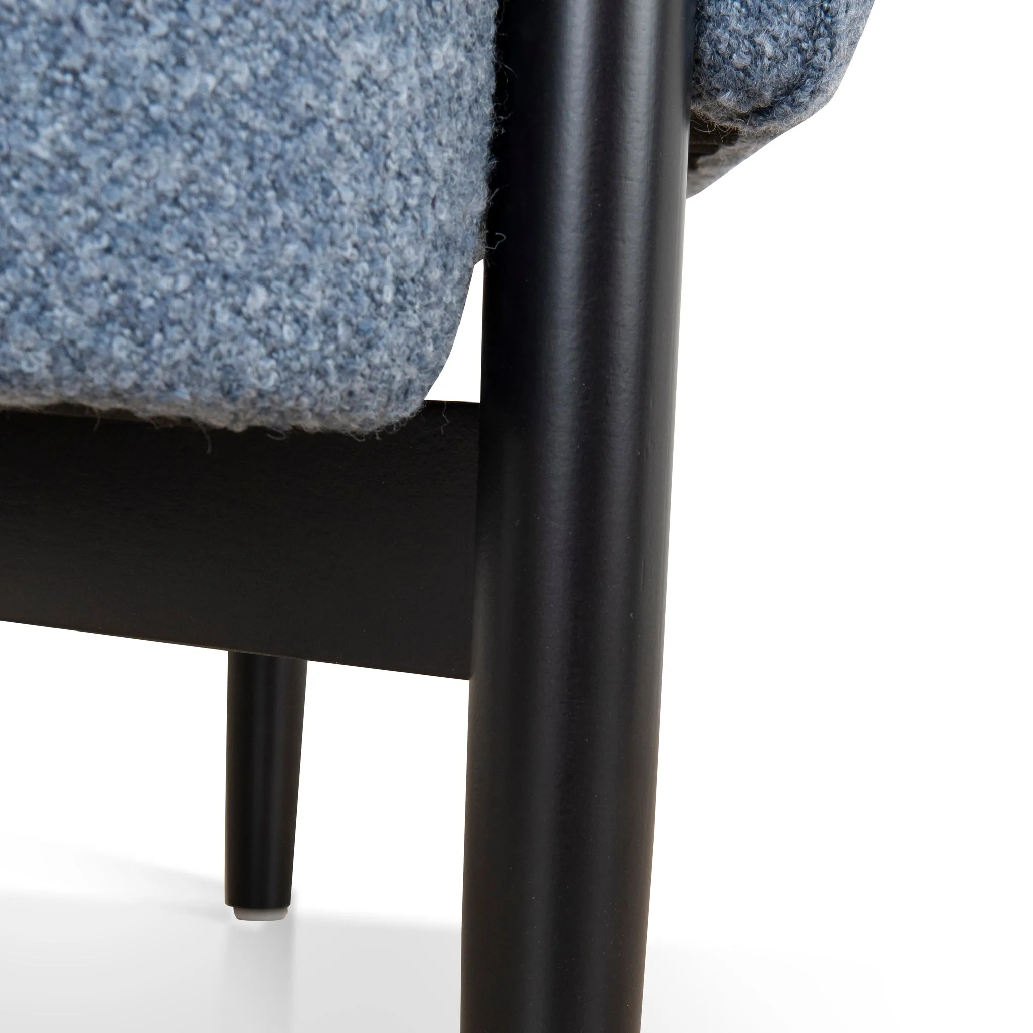 Farina Fabric Armchair - Dark Grey Blue