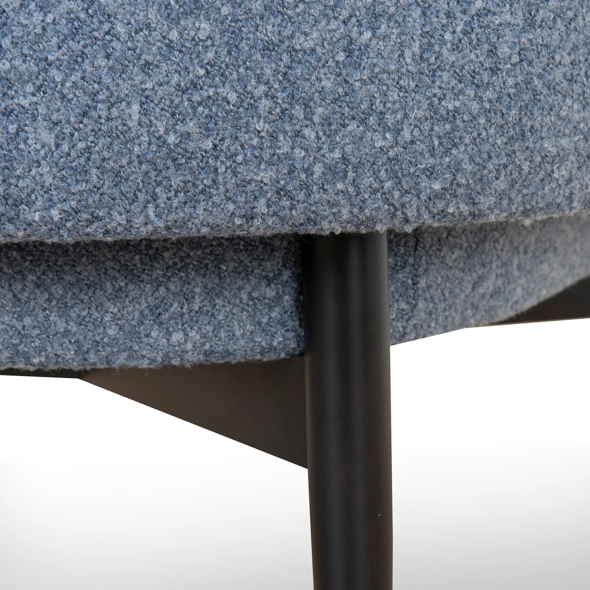 Farina Fabric Armchair - Dark Grey Blue