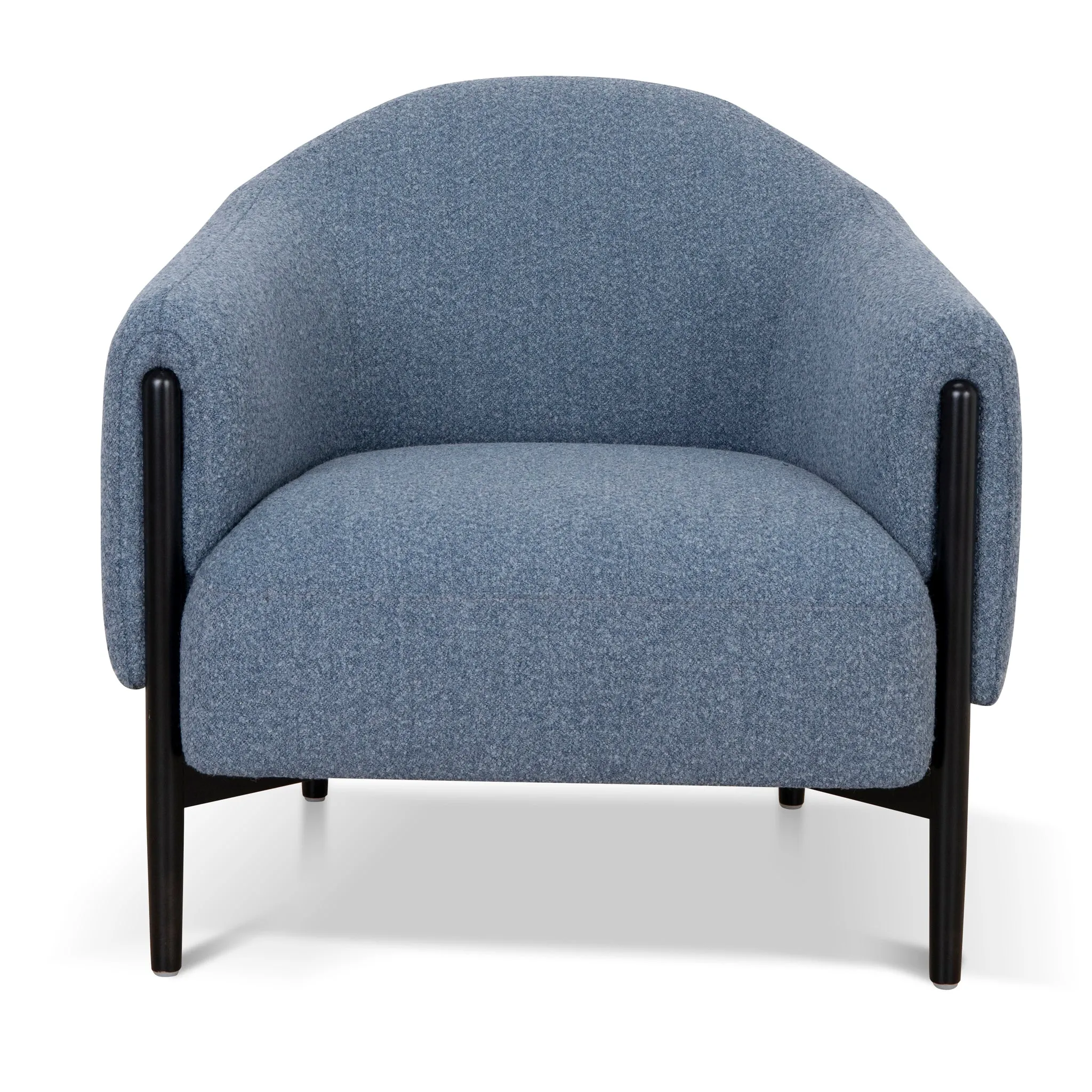 Farina Fabric Armchair - Dark Grey Blue
