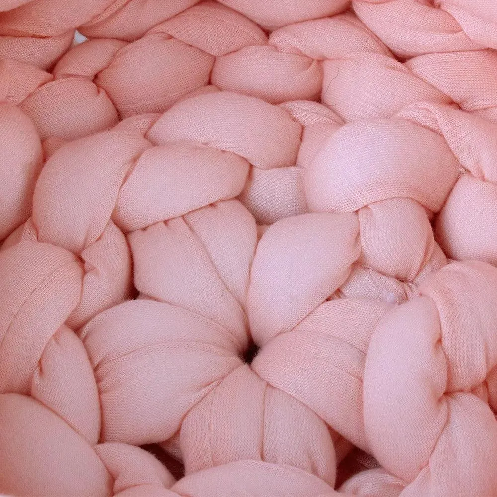 Fluffy Knitted Round Cat Bed