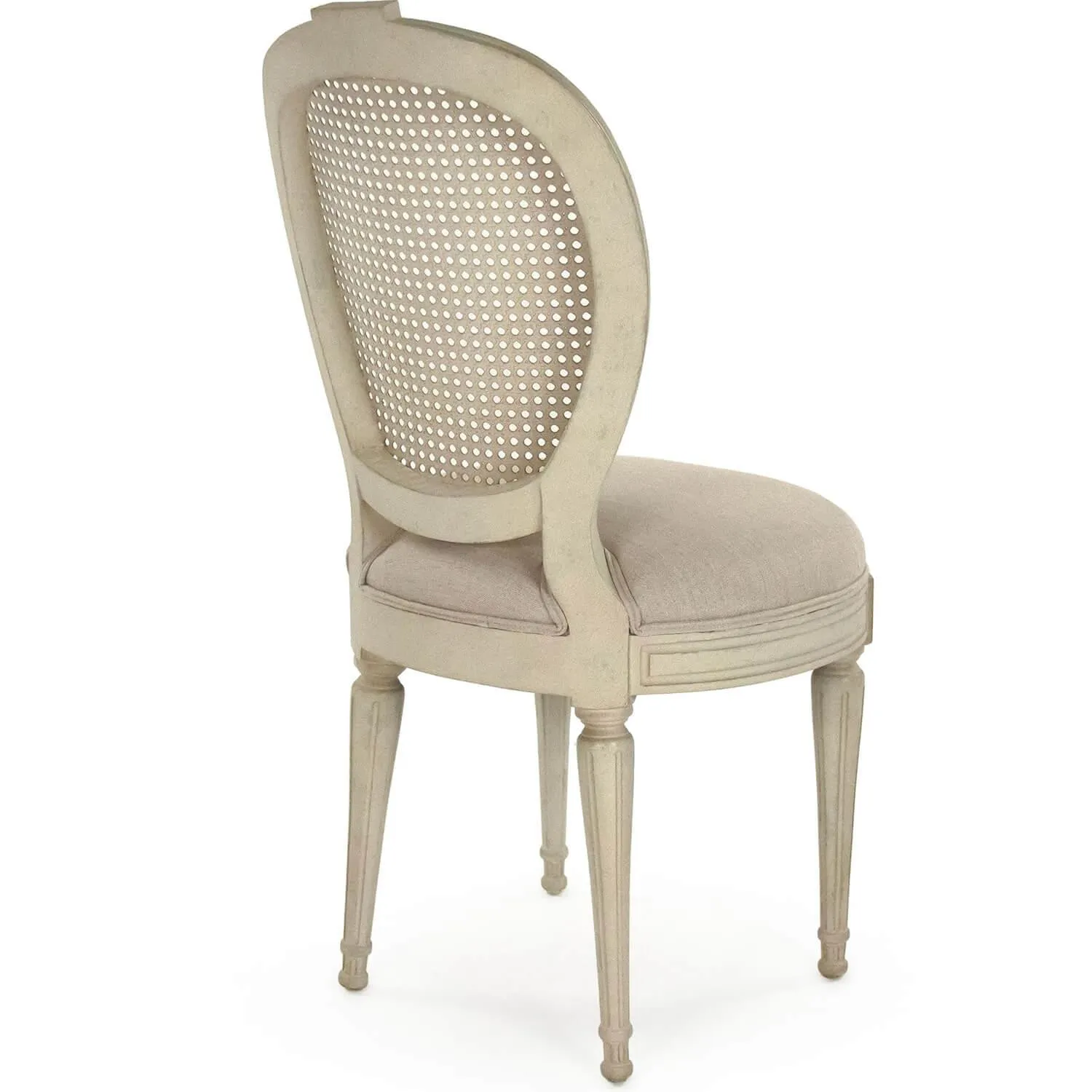French Amelie Cane Back Medallion Side Chairs - Set