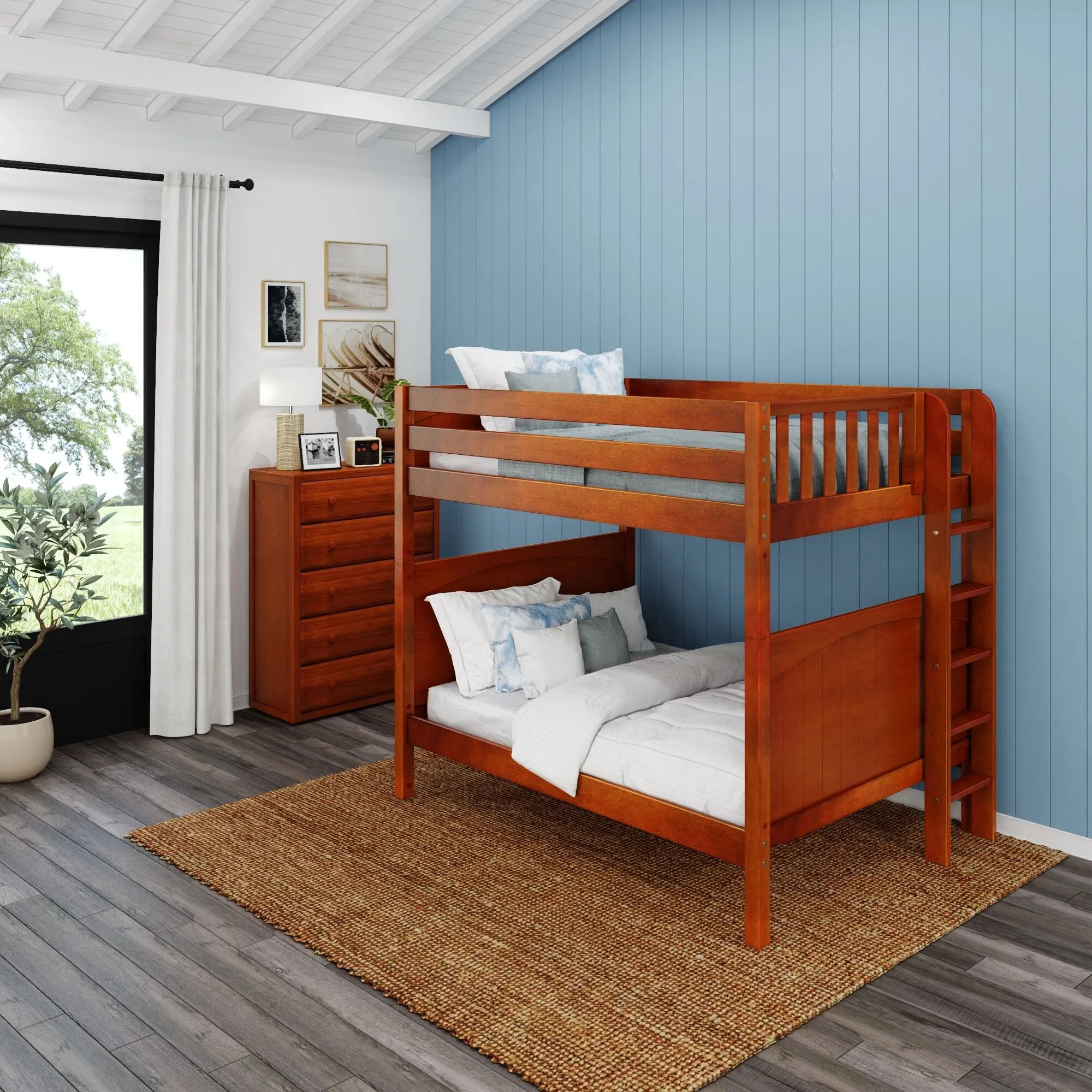 Full XL Bunk Bed with Ladder on End