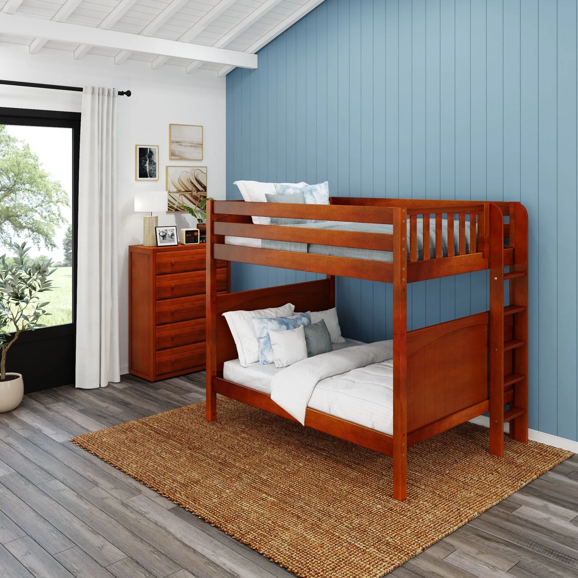 Full XL Bunk Bed with Ladder on End