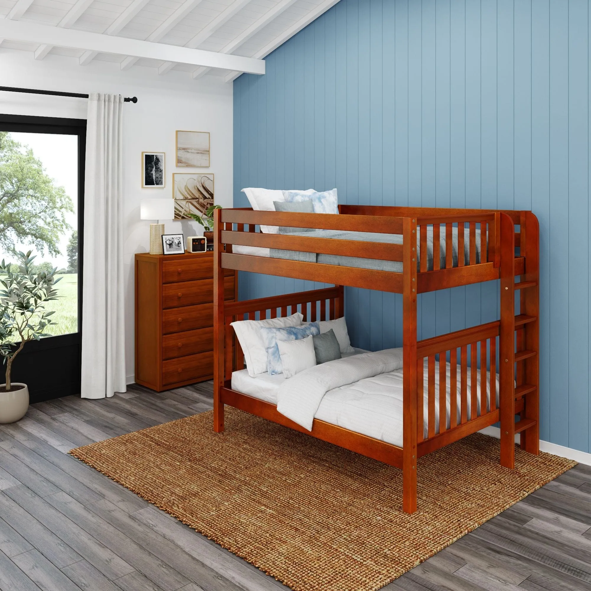 Full XL Bunk Bed with Ladder on End