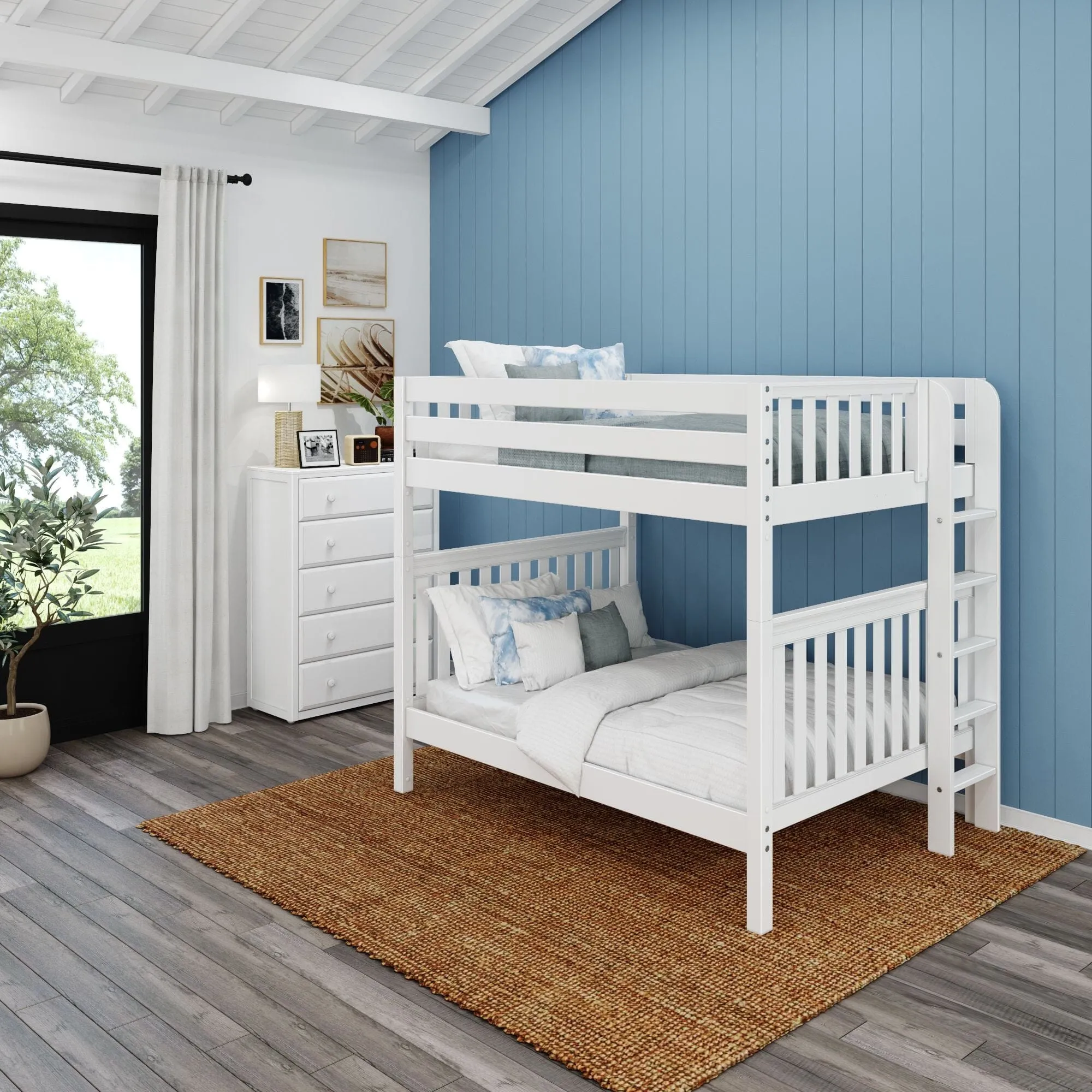 Full XL Bunk Bed with Ladder on End