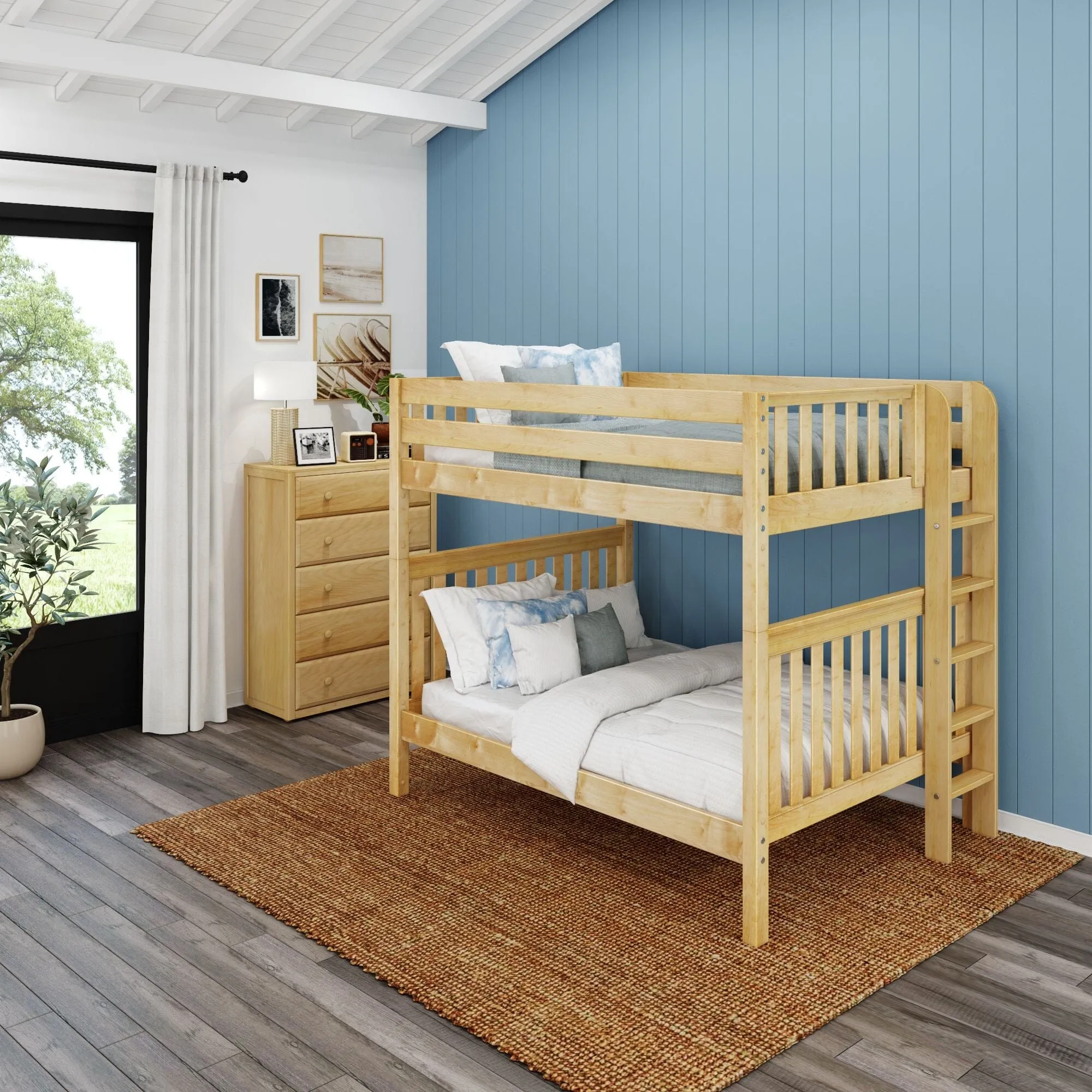 Full XL Bunk Bed with Ladder on End