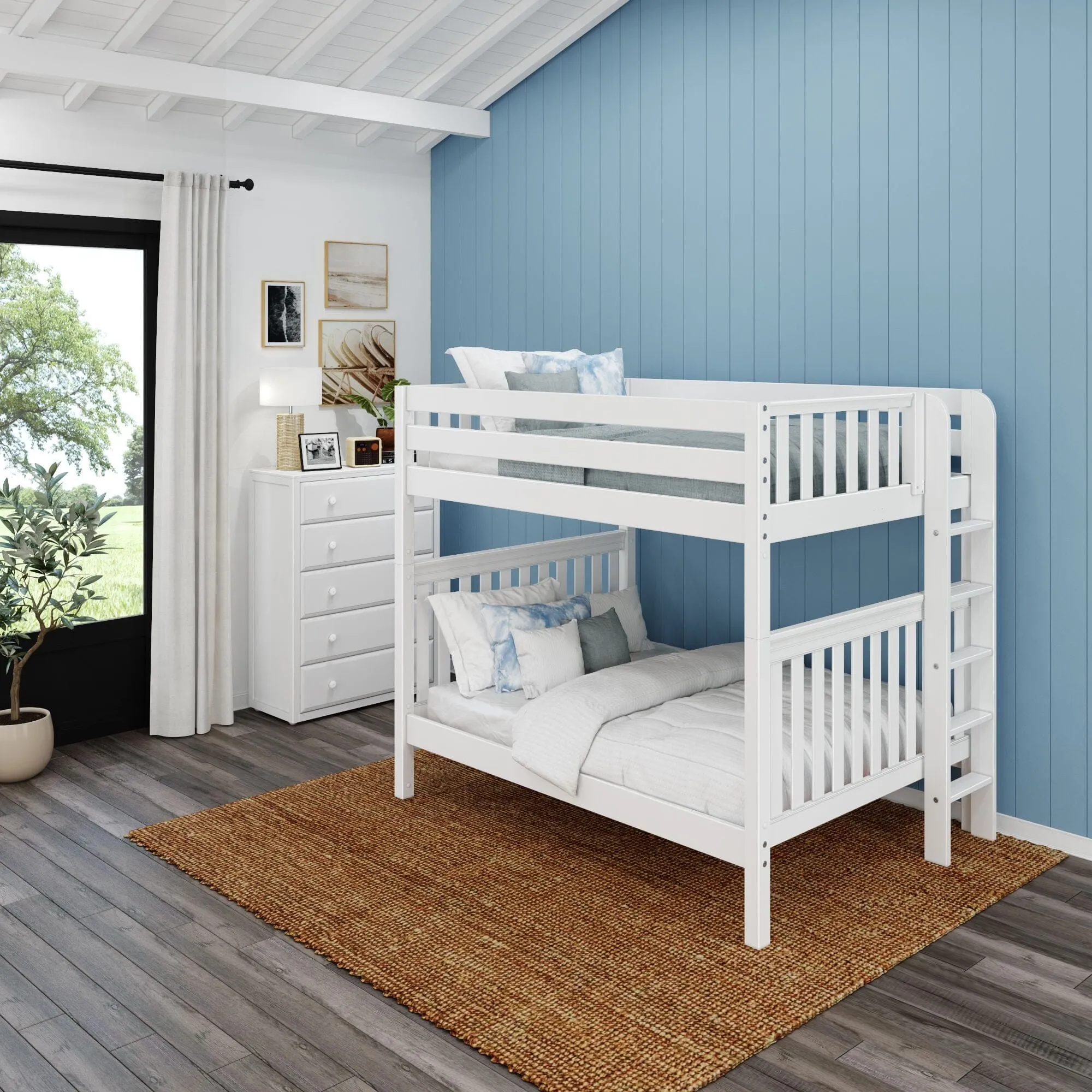 Full XL Bunk Bed with Ladder on End
