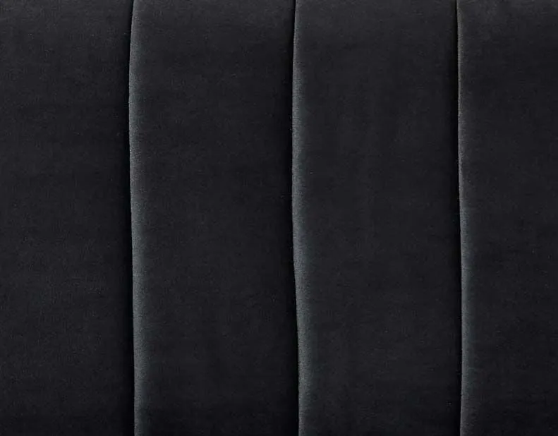Griffen 2 Seater Fabric Sofa - Black Velvet