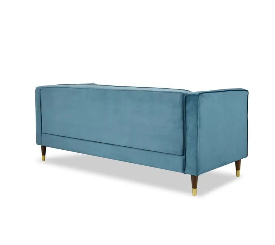 Griffen 3 Seater Fabric Sofa - Blue Velvet