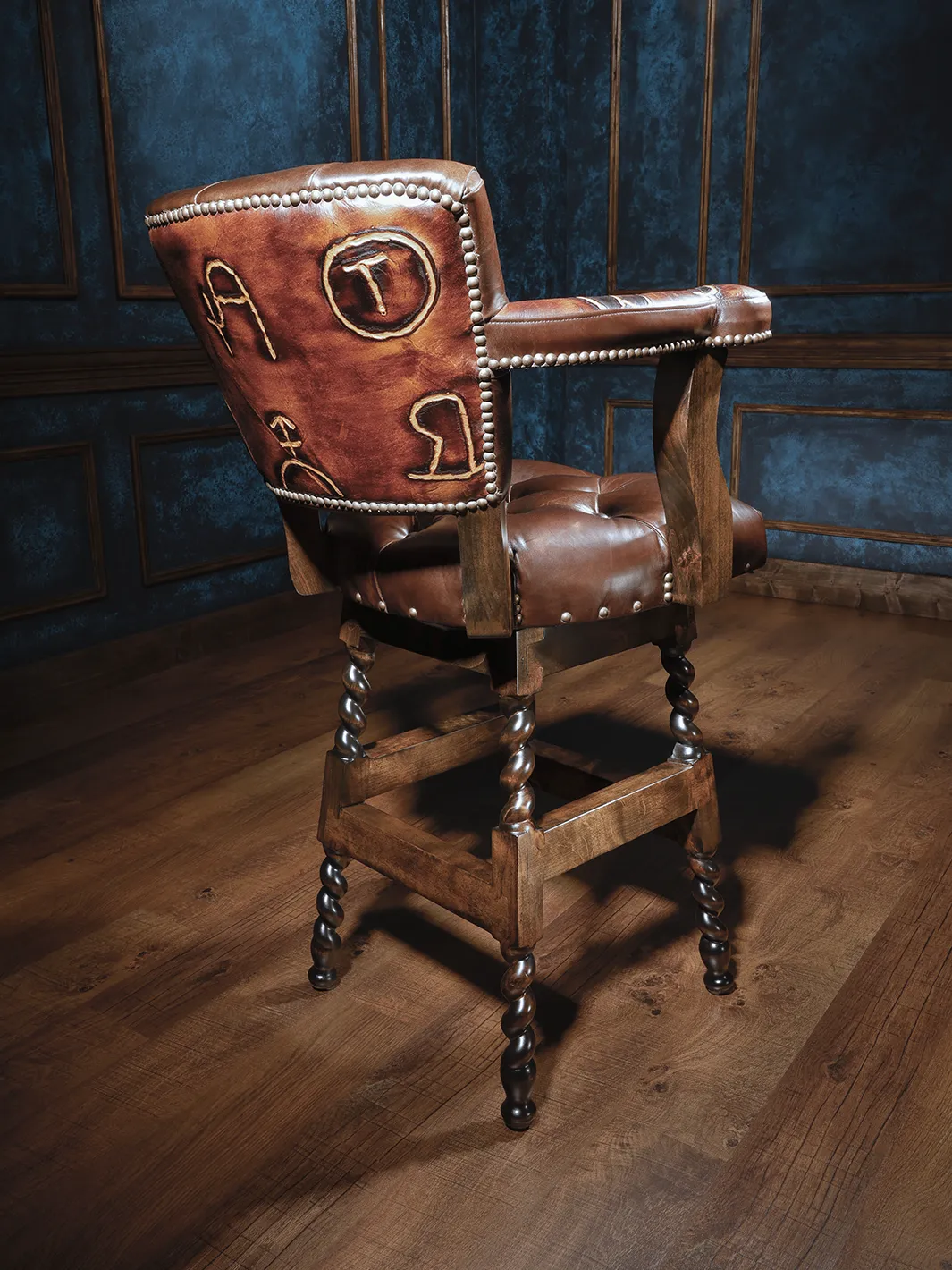 High Noon Branded Chisum Western Bar Stool