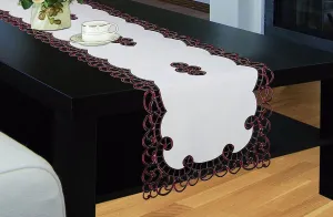Holland Table Runner, Luxury Embroidered and Hand Cutwork Table Runner, Top Dinner Kitchen Table Runner