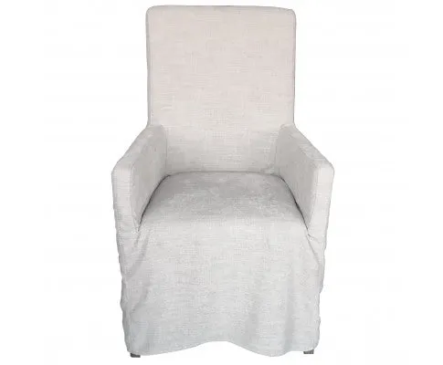 Ixora Dining Chair Set of 2 Fabric Slipcover French Provincial Carver Timber