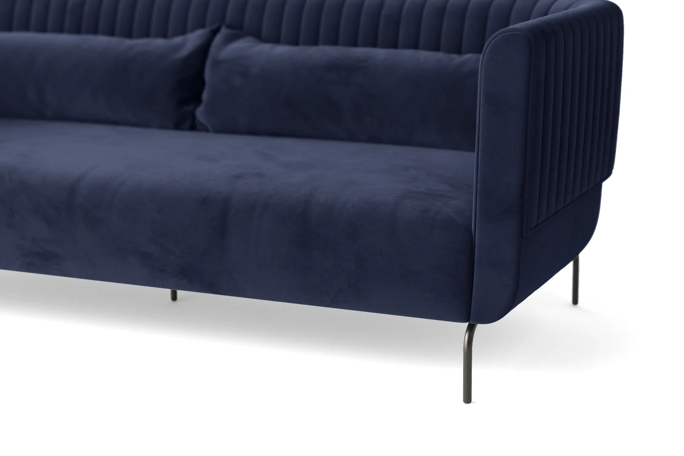 Jackson 3 Seater Sofa Dark Blue Velvet