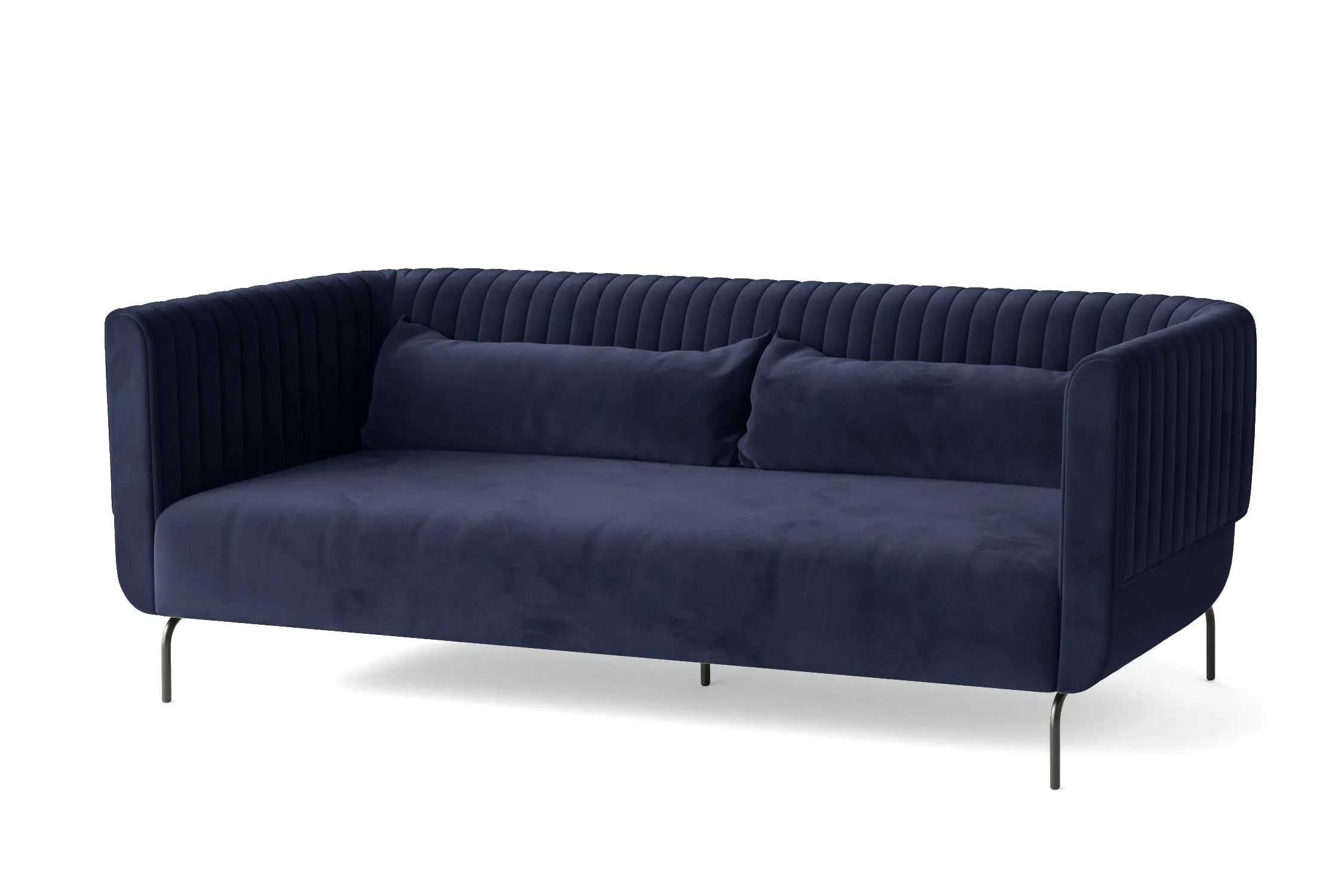 Jackson 3 Seater Sofa Dark Blue Velvet