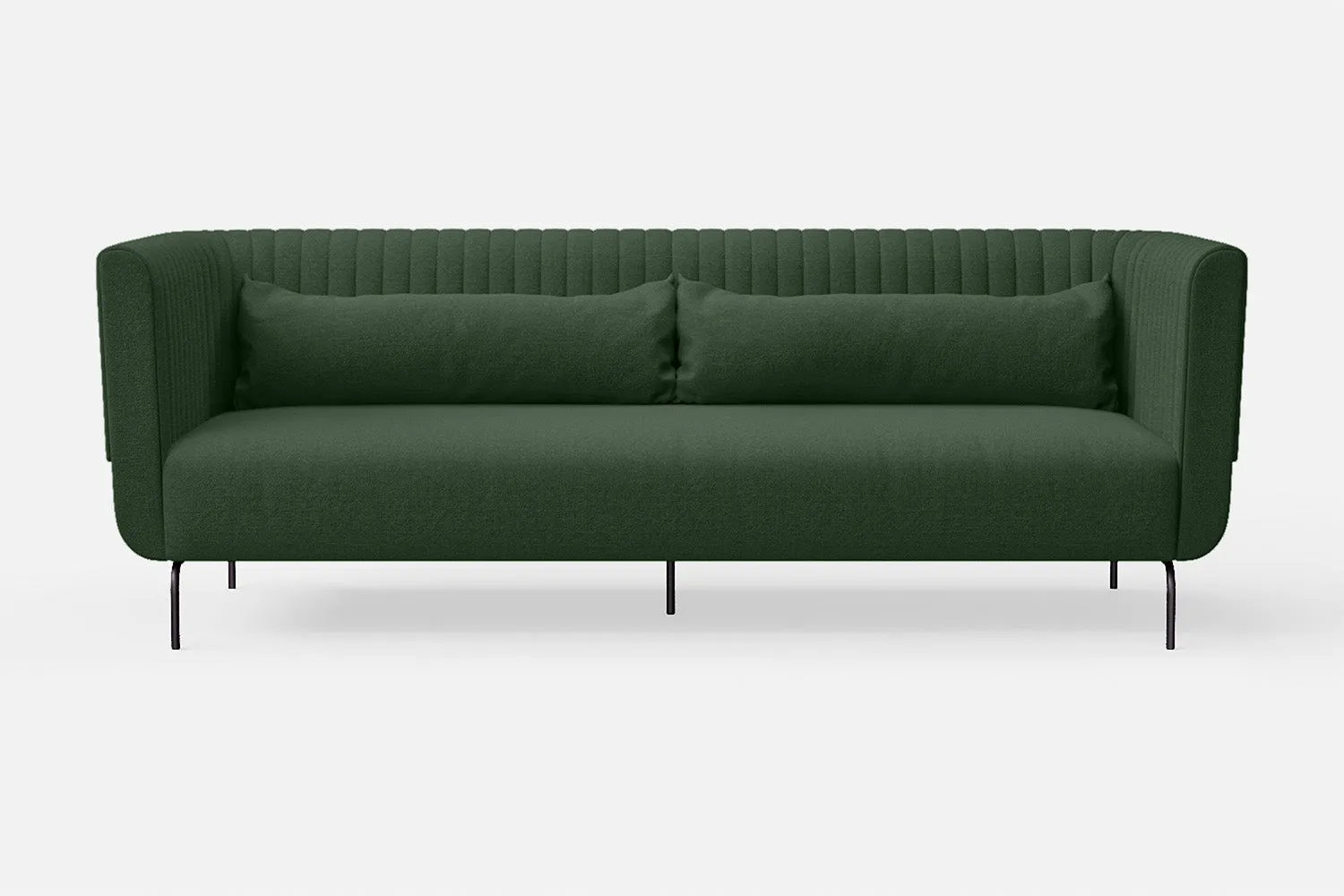 Jackson 3 Seater Sofa Forest Green Linen Fabric