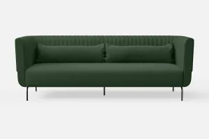 Jackson 3 Seater Sofa Forest Green Linen Fabric