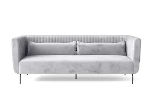 Jackson 3 Seater Sofa Silver Velvet