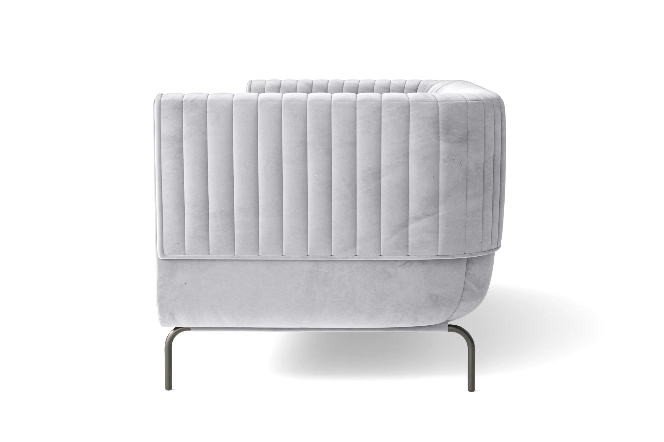 Jackson 3 Seater Sofa Silver Velvet