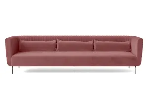 Jackson 4 Seater Sofa Pink Velvet