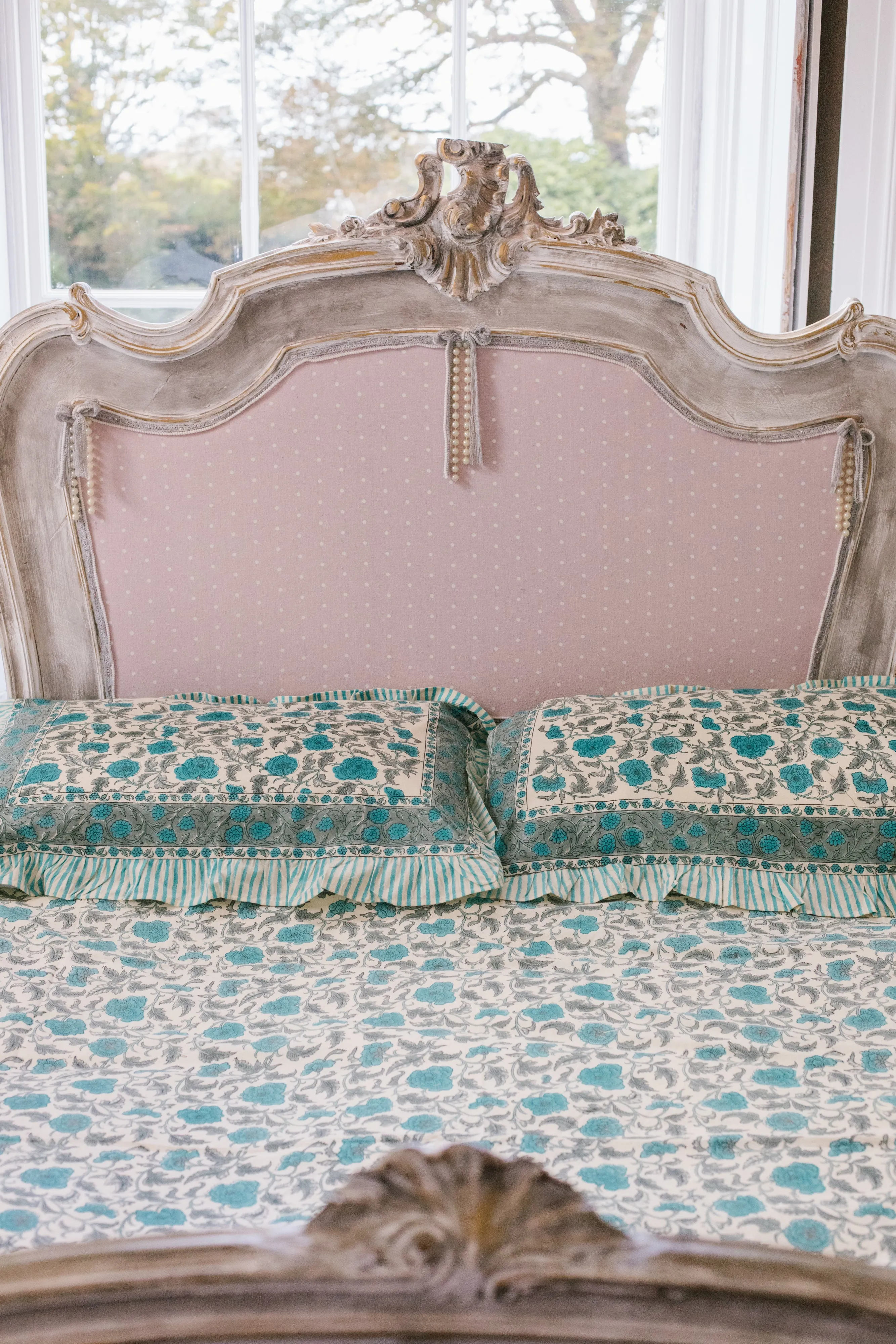 Jasmine Duvet Set in Vintage Blue - Kingsize