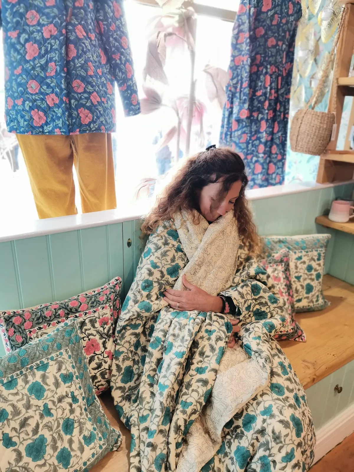 Jasmine Quilt in Vintage Blue - Single