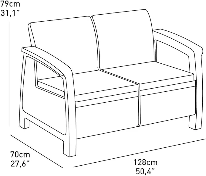 Keter Corfu 4 Seater Lounge Set