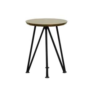 Keya Antique Brass Modern Geometric Chic Side Table