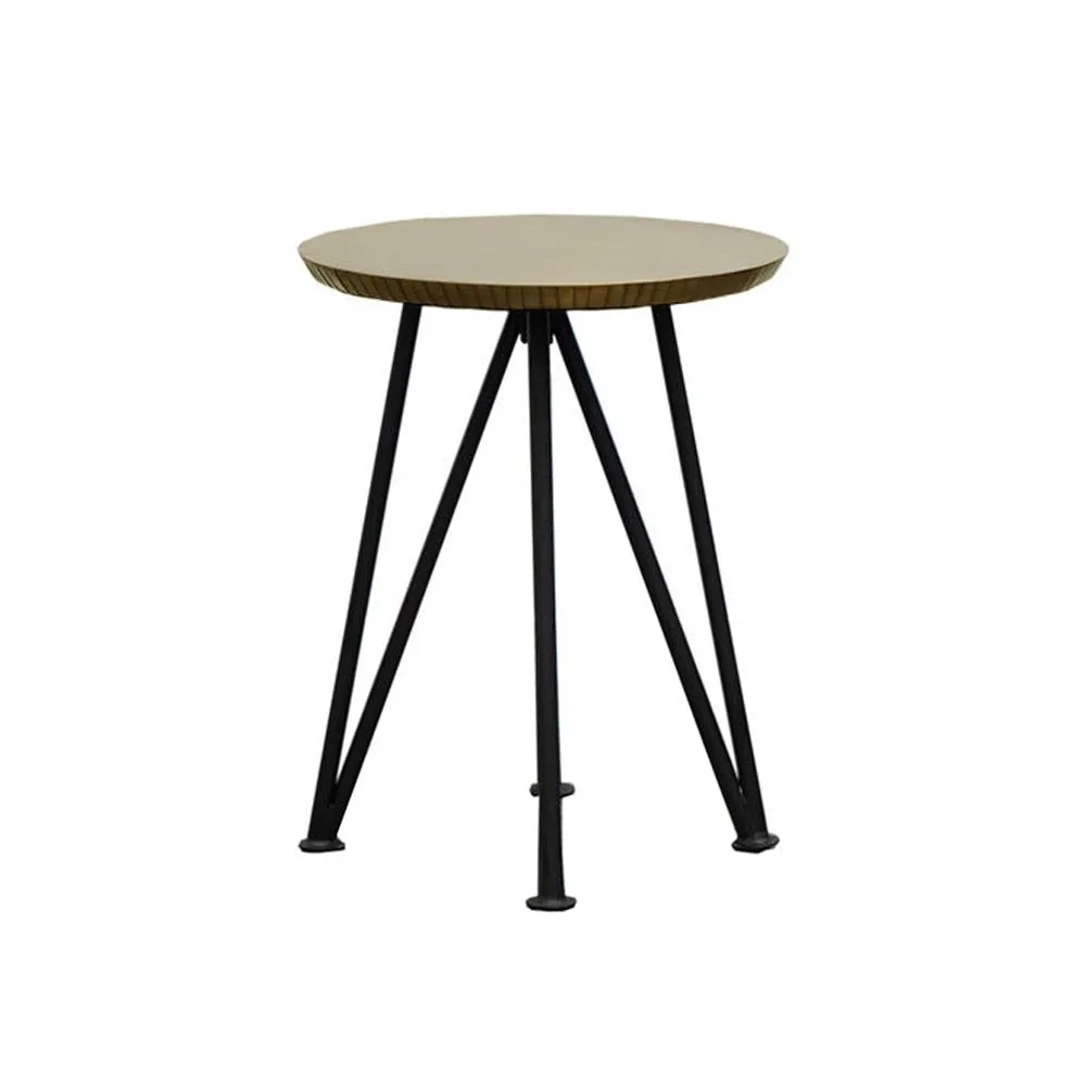 Keya Antique Brass Modern Geometric Chic Side Table