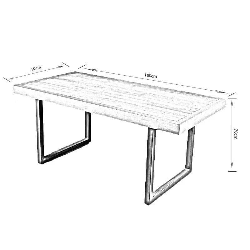 Lincoln Fixed Table And 6 Grey Toronto Chairs