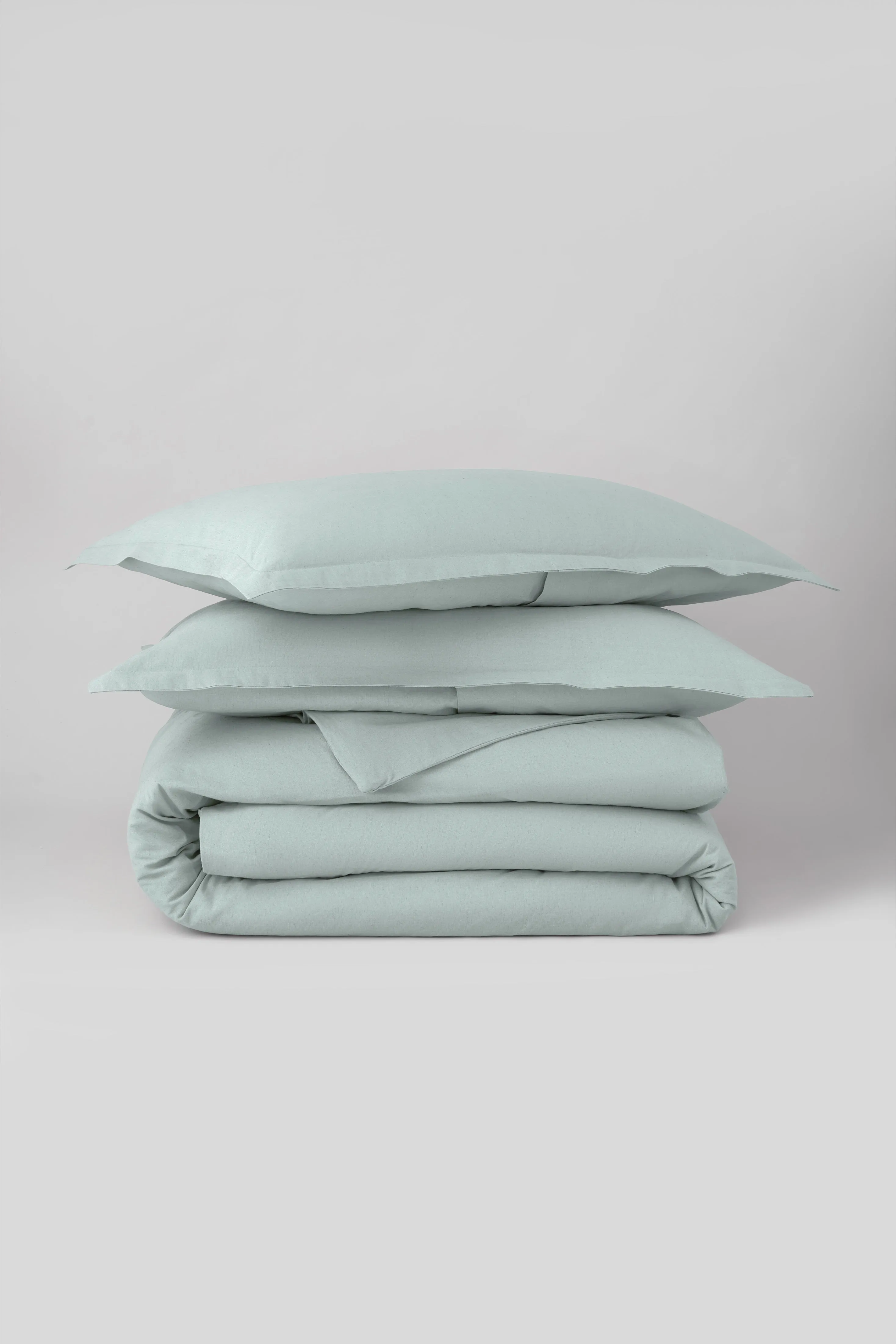 Linen Duvet Cover and Sham Set in Puritan Grey