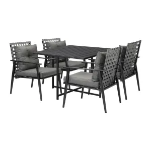 Livsip Outdoor Dining Set Patio Furniture Setting Rattan Chairs and Chairs 5PCS
